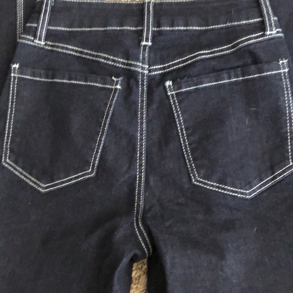 Fashion Nova Jeans Finer Things Stretch Flare Blue SZ 0 NWT - Picture 6 of 9